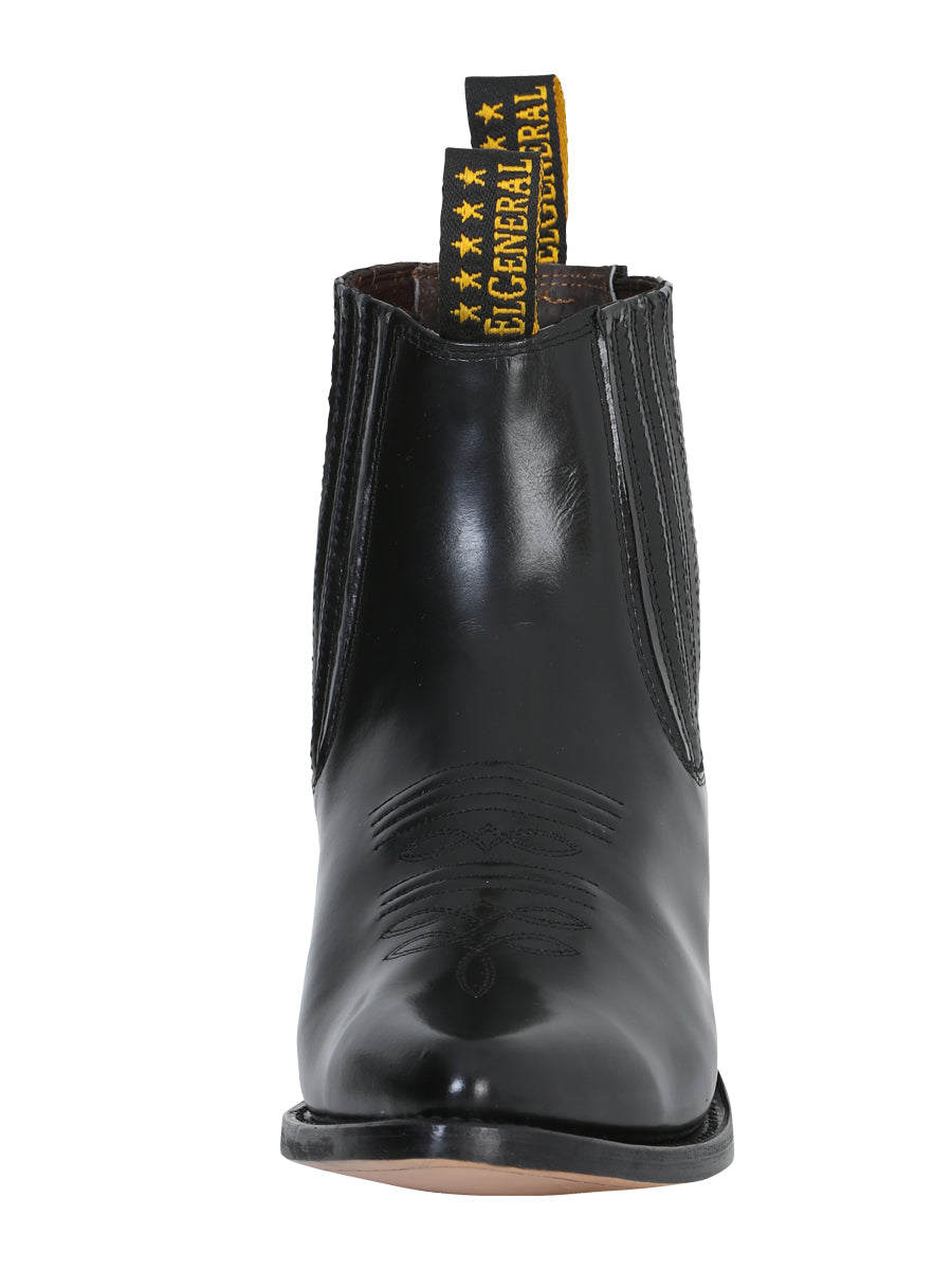El General Men's Ankle Cowboy Boot - Black Chameleon 181