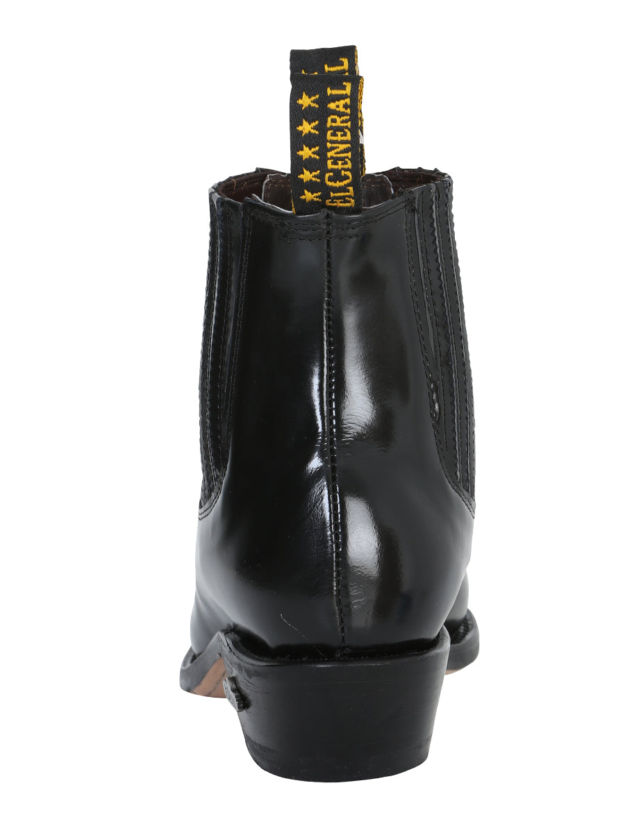 El General Men's Ankle Cowboy Boot - Black Chameleon 181
