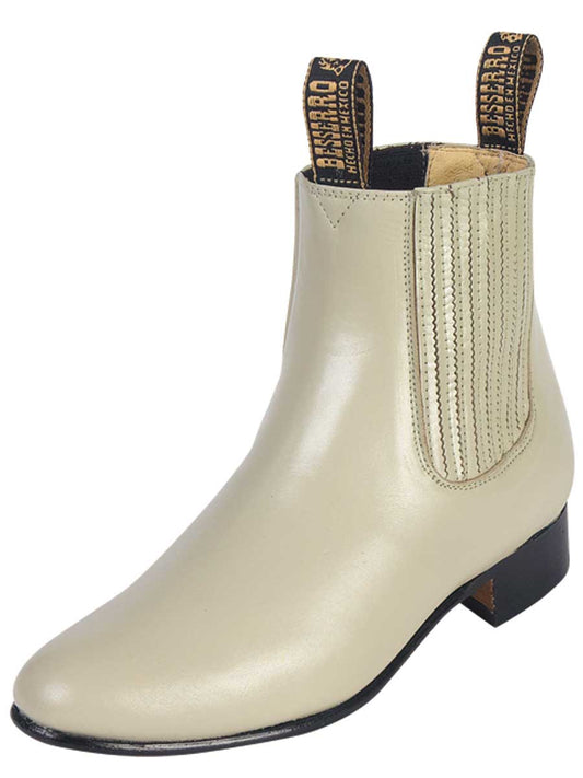 El Besserro Men's Charro Ankle Boot - Leather Bone 201
