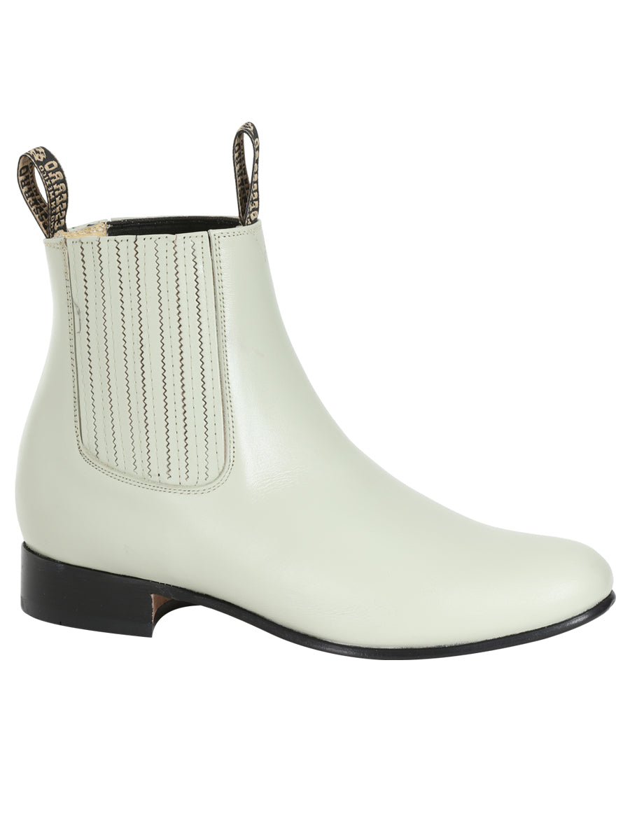 El Besserro Men's Charro Ankle Boot - Leather Bone 201