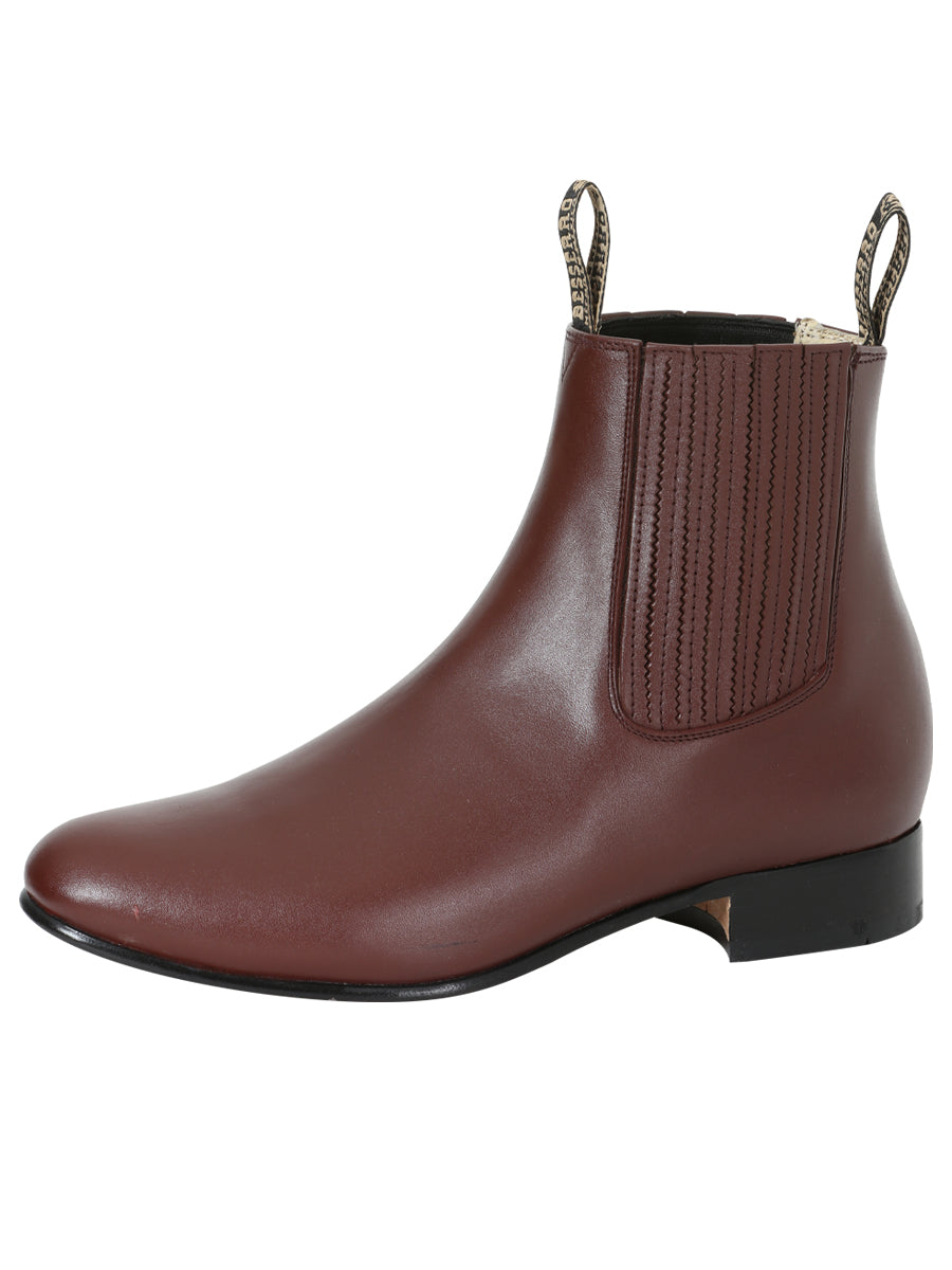 El Besserro Men's Charro Ankle Boot - Leather Wine 202