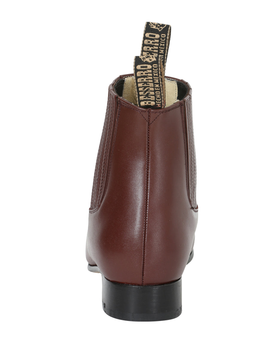 El Besserro Men's Charro Ankle Boot - Leather Wine 202