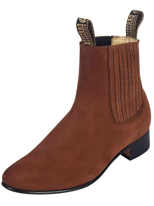 El Besserro Men's Charro Ankle Boot - Nobuck Camel 204