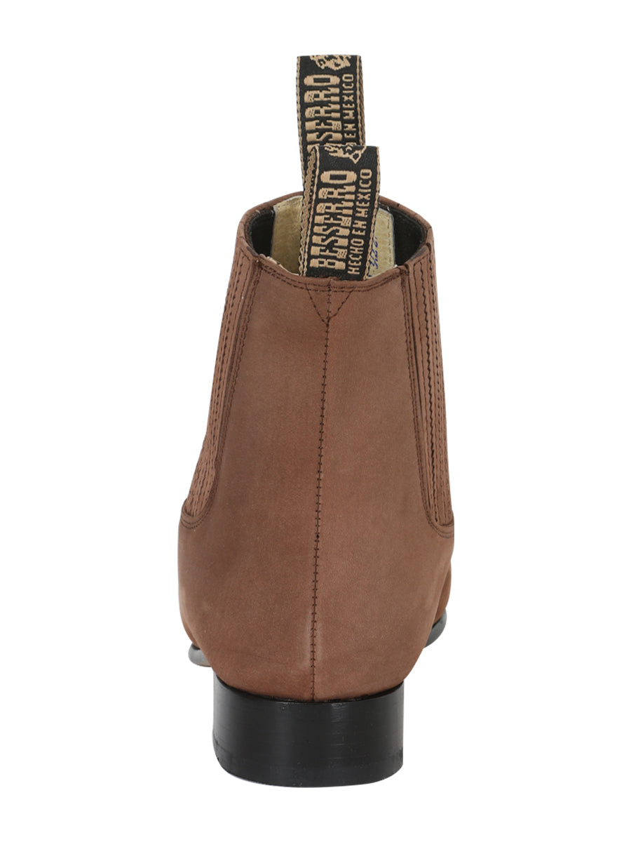 El Besserro Men's Charro Ankle Boot - Nobuck Camel 204