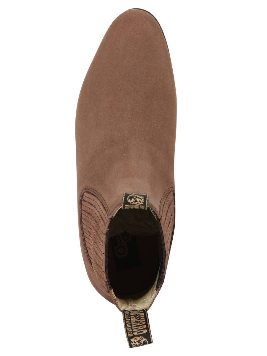 El Besserro Men's Charro Ankle Boot - Nobuck Camel 204