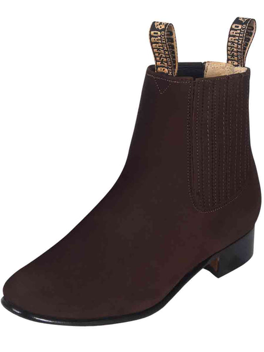 El Besserro Men's Charro Ankle Boot - Dark Brown Nubuck 206
