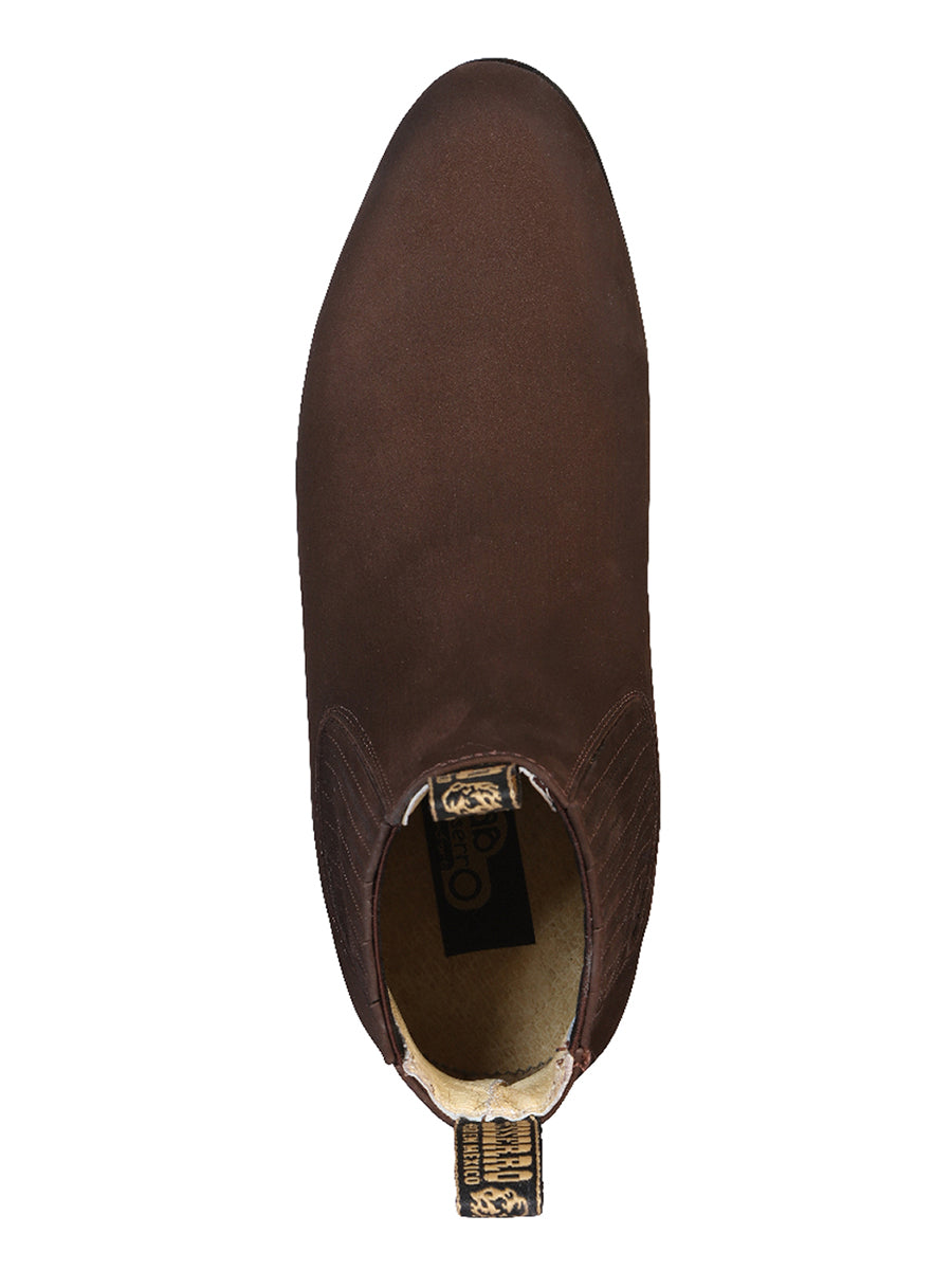 El Besserro Men's Charro Ankle Boot - Dark Brown Nubuck 206