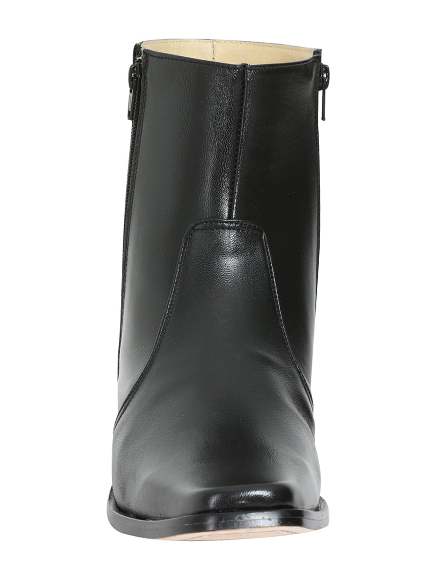 EL Besserro Dress Boot/Botin With Zipper - Black 10661