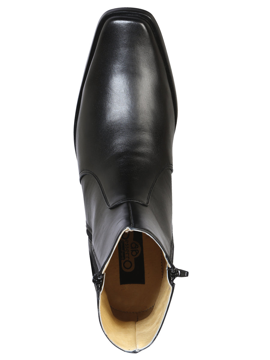 EL Besserro Dress Boot/Botin With Zipper - Black 10661