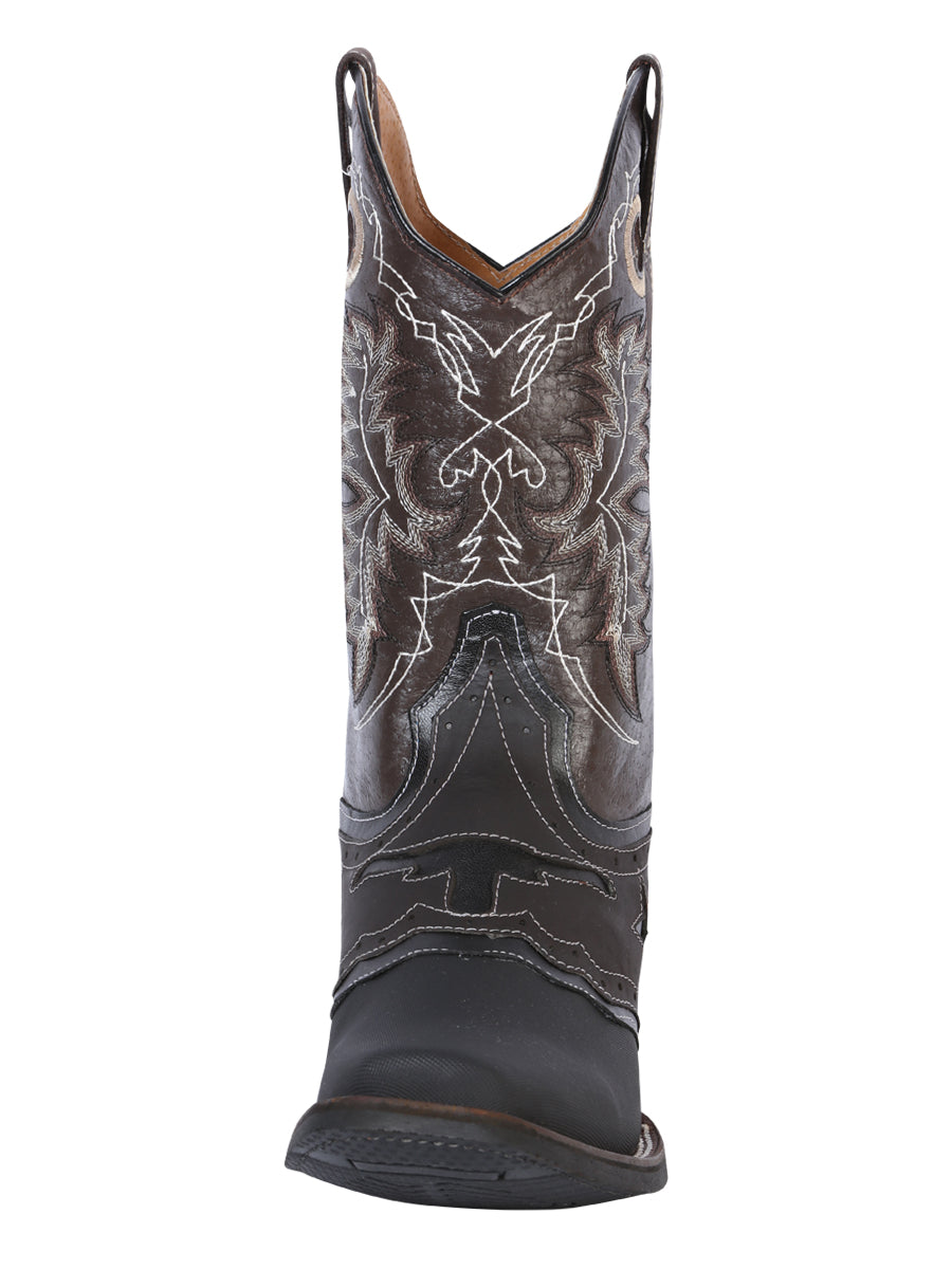 El General Men's Narrow Square Toe Cowboy Boot - Kevlar Black 33308