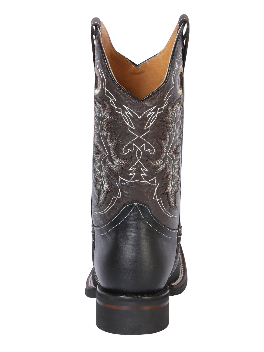 El General Men's Narrow Square Toe Cowboy Boot - Kevlar Black 33308