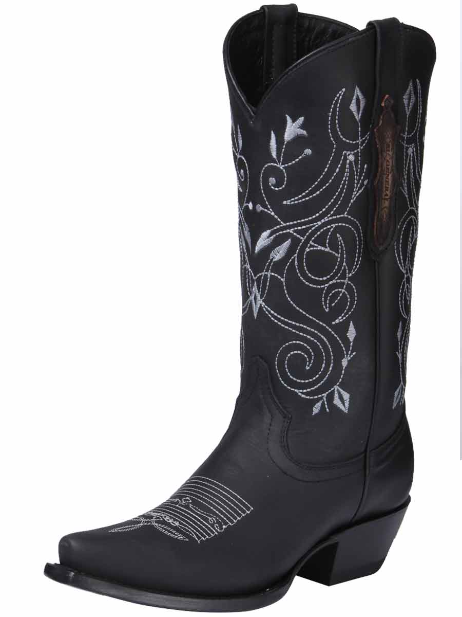 El General Women’s Snip Toe Cowboy Boot - Black 34514