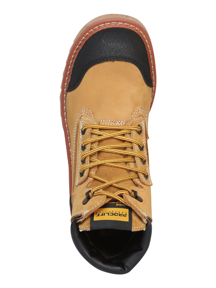 ProCliff Men's Steel Toe Lace-Up Work Boot - Nubuck Honey 35218