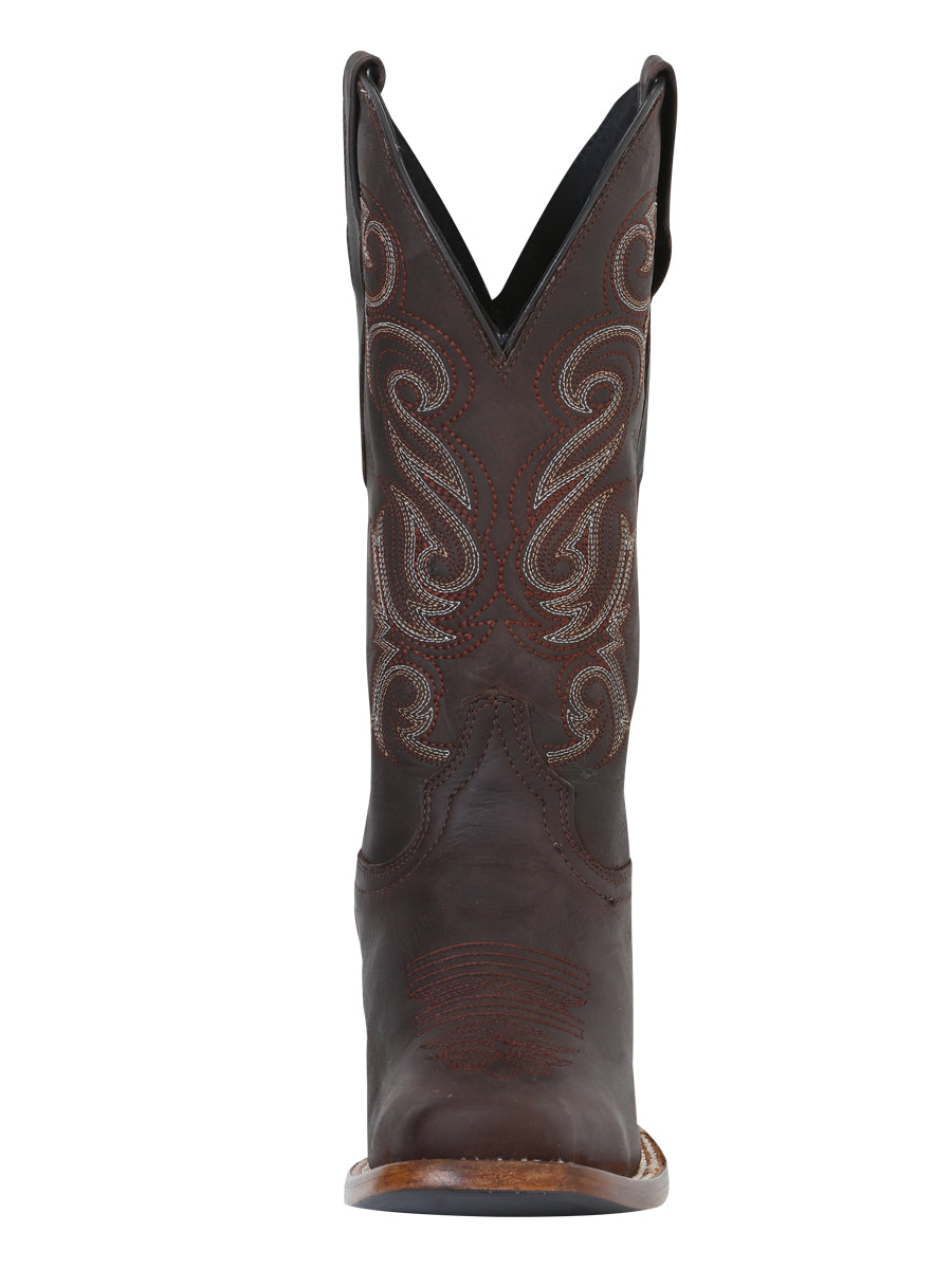 El General Women's Square Toe Cowboy Boot - Crazy Choco 40661