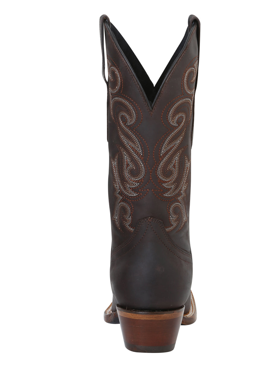 El General Women's Square Toe Cowboy Boot - Crazy Choco 40661