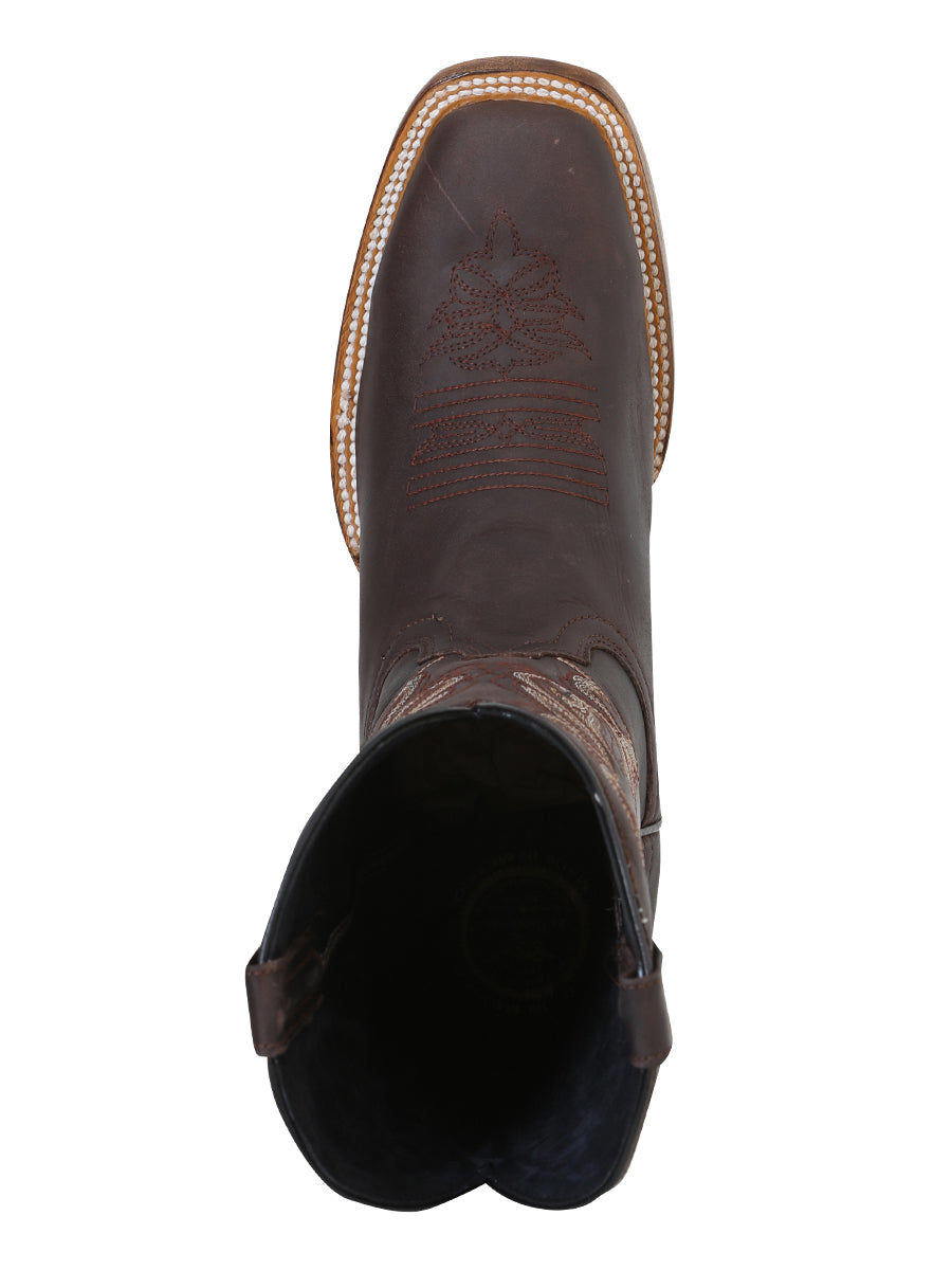 El General Women's Square Toe Cowboy Boot - Crazy Choco 40661