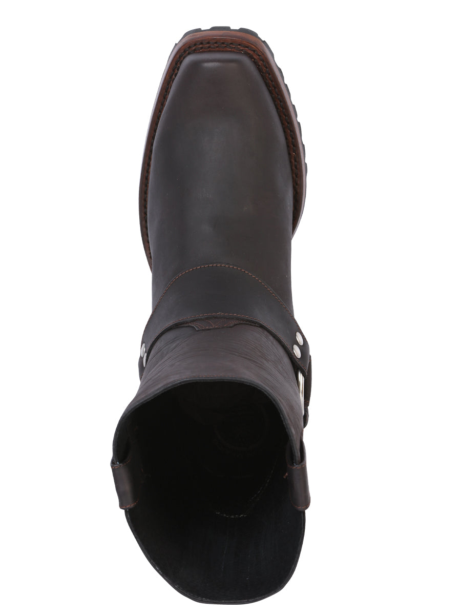 El General Men's Biker Boot - Crazy Dark Brown 40673