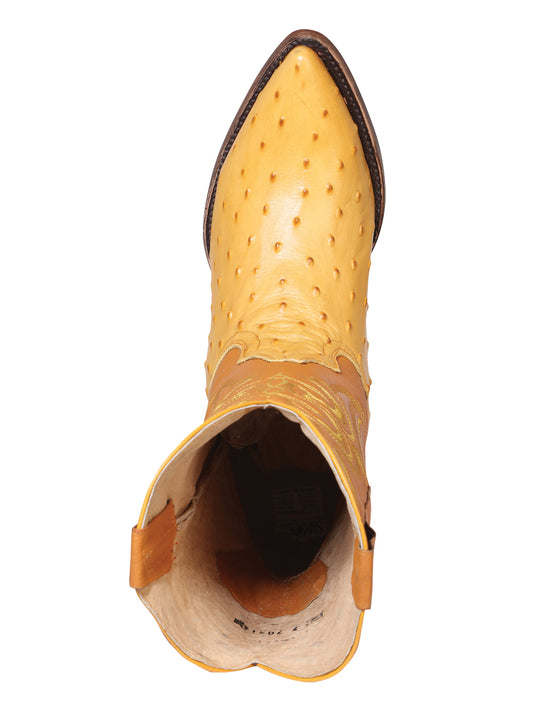 El Señor de los Cielos x El General Men’s Cowboy Boot - Butter Ostrich Print 40837