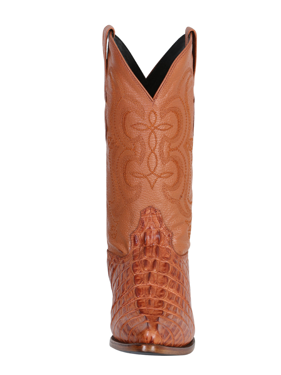 El Senor de los Cielos x El General Men's Cowboy Boot - Cognac Caiman Print 40841