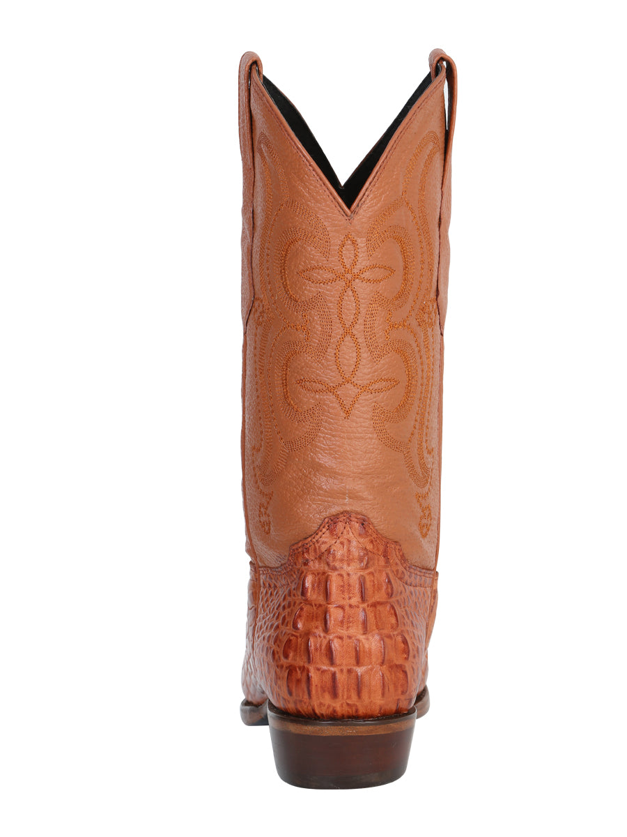 El Senor de los Cielos x El General Men's Cowboy Boot - Cognac Caiman Print 40841
