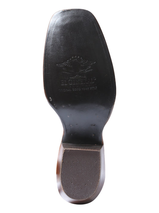 El General Women's Square Toe Cowboy Boot - Dark Brown 41785