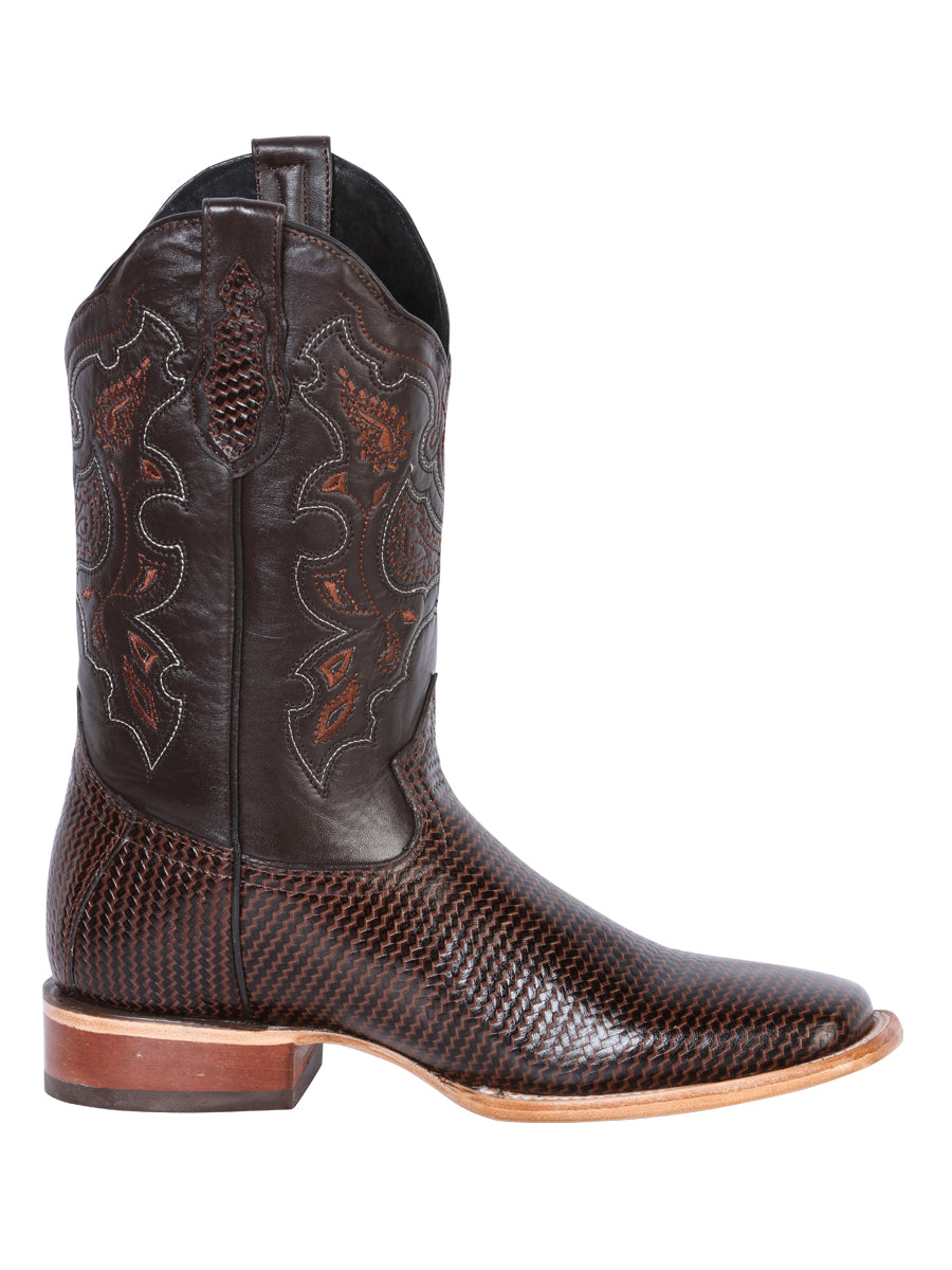El General Men's Square Toe Cowboy Boot - Cigar Lizard Print 41791