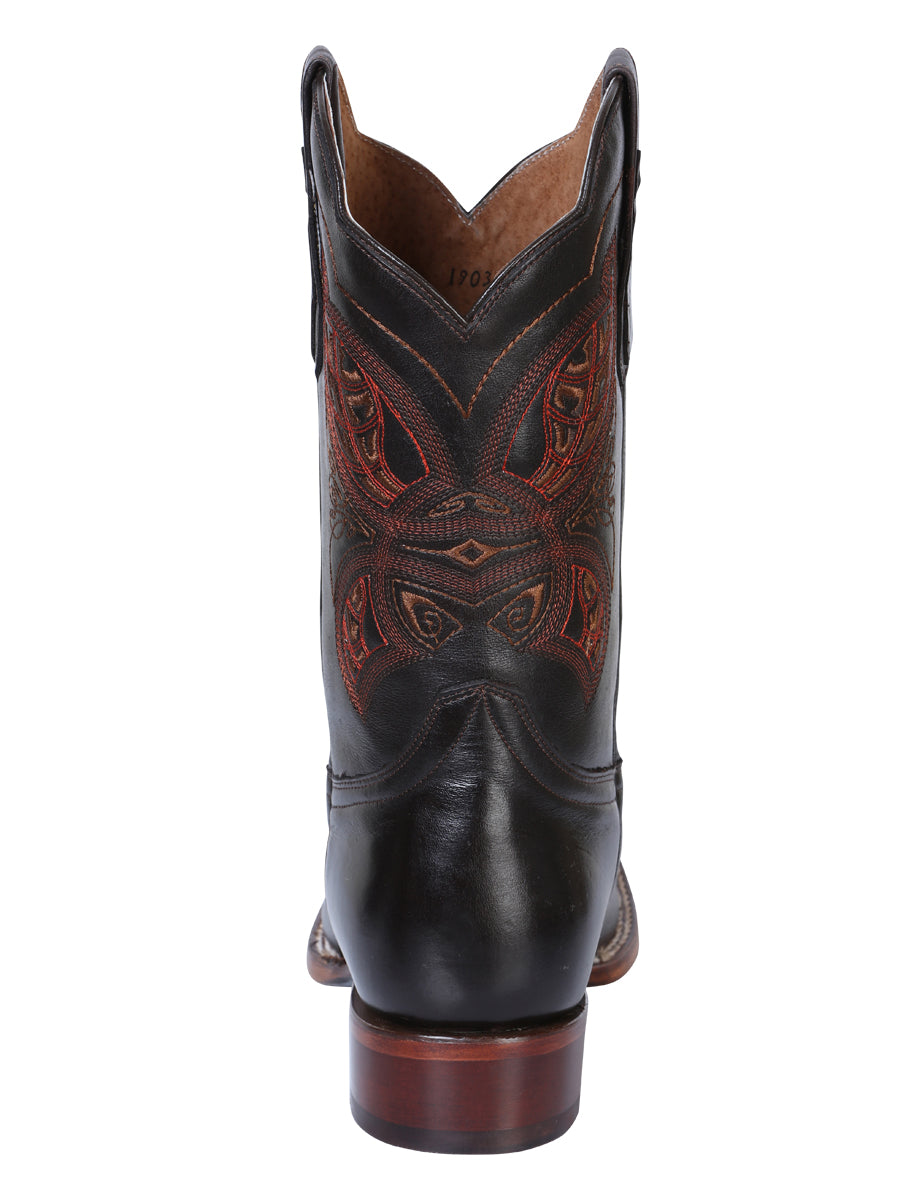 El General Men's Square Toe Cowboy Boot - Brown 41990