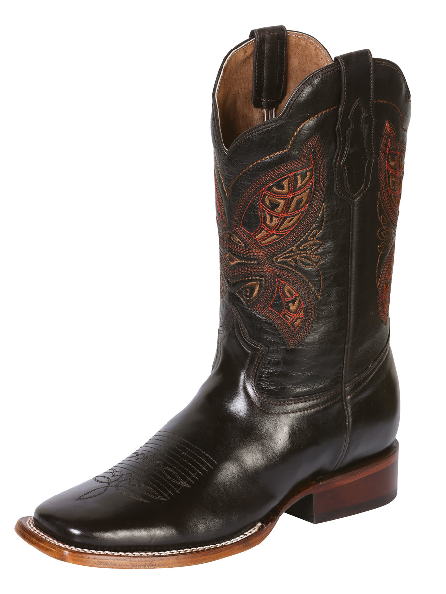 El General Men's Square Toe Cowboy Boot - Brown 41990