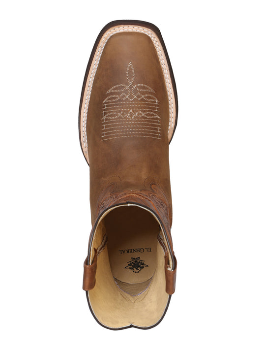 El General Men's Square Toe Cowboy Boot - Crazy Tan 43005