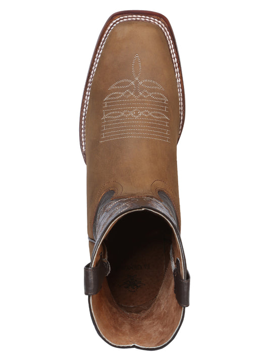 El General Men's Square Toe Cowboy Boot - Crazy Tan 43007