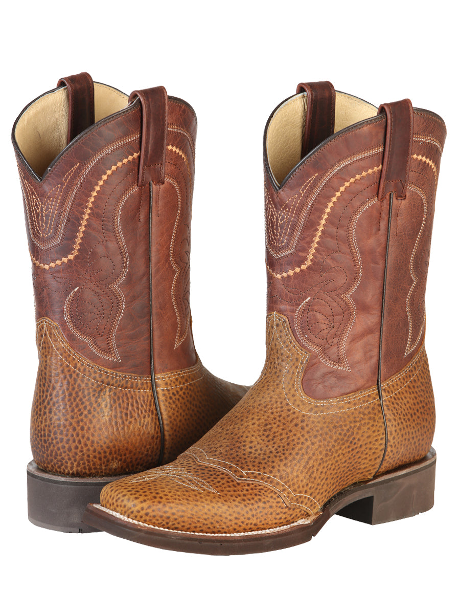 El General Men's Square Toe Cowboy Boot - Crazy Honey 43012