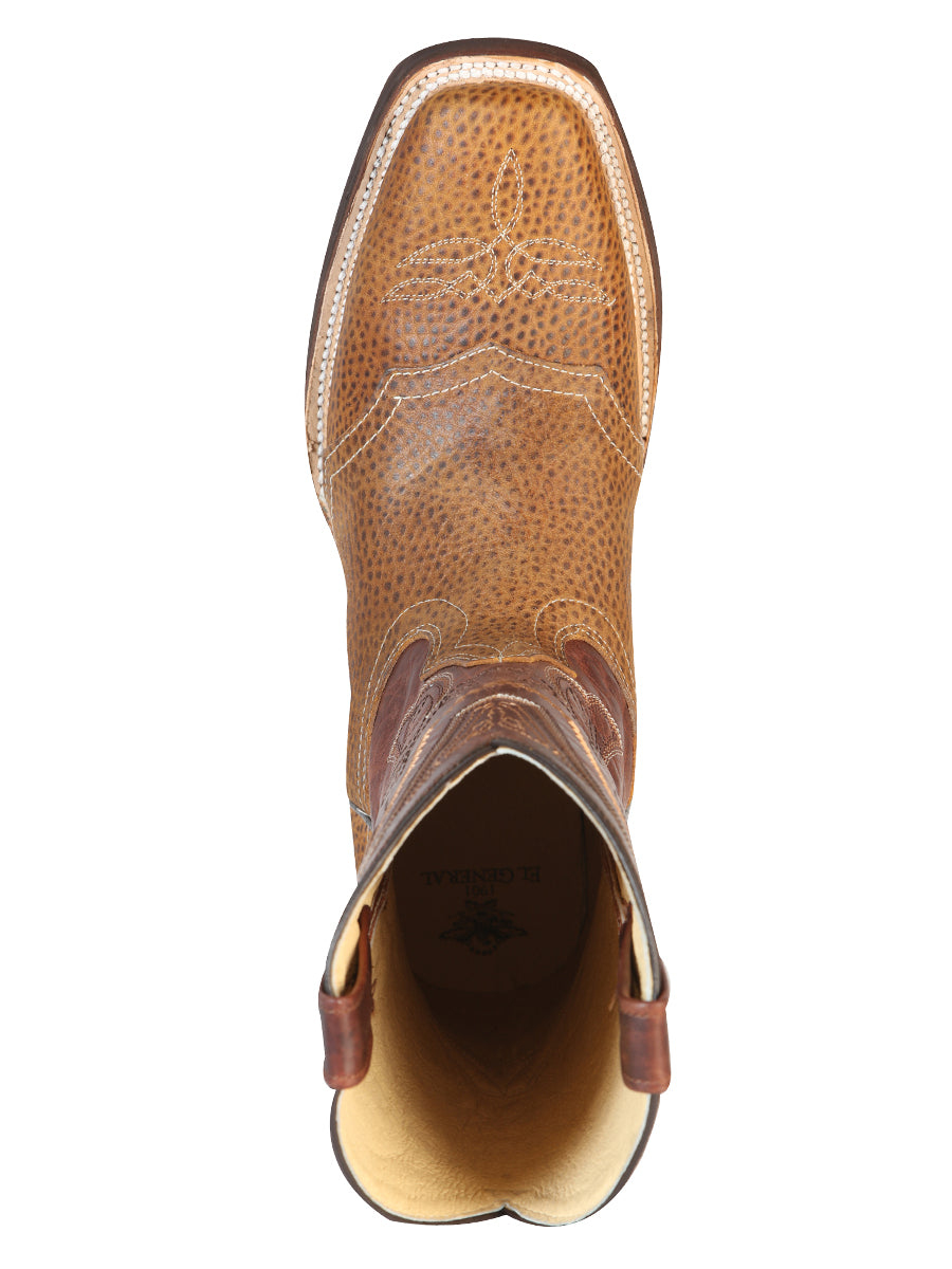 El General Men's Square Toe Cowboy Boot - Crazy Honey 43012
