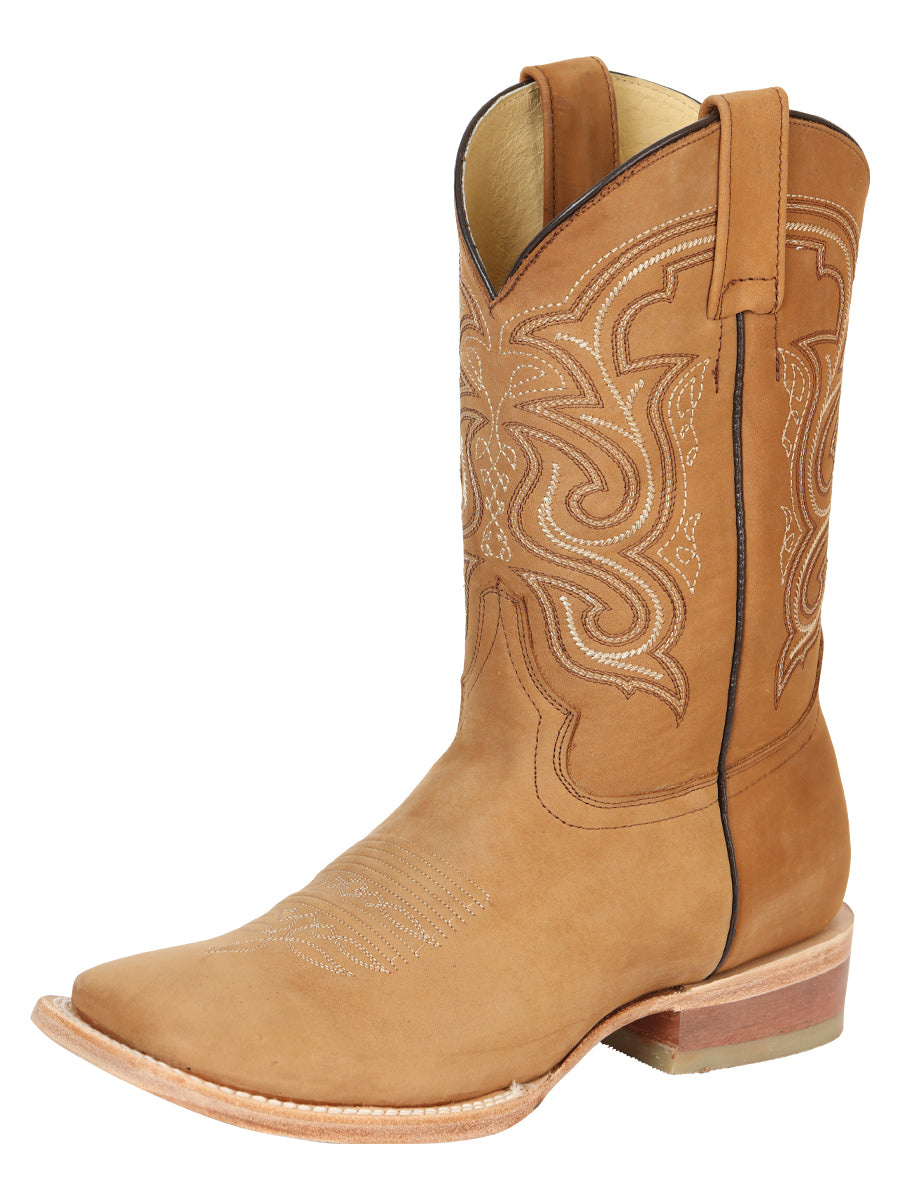El General 100 Años Men’s Square Toe Cowboy Boot - Honey 43538