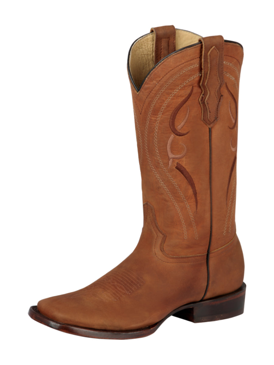 El General Men's Square Toe Cowboy Boot - Crazy Kansas - Honey 44658