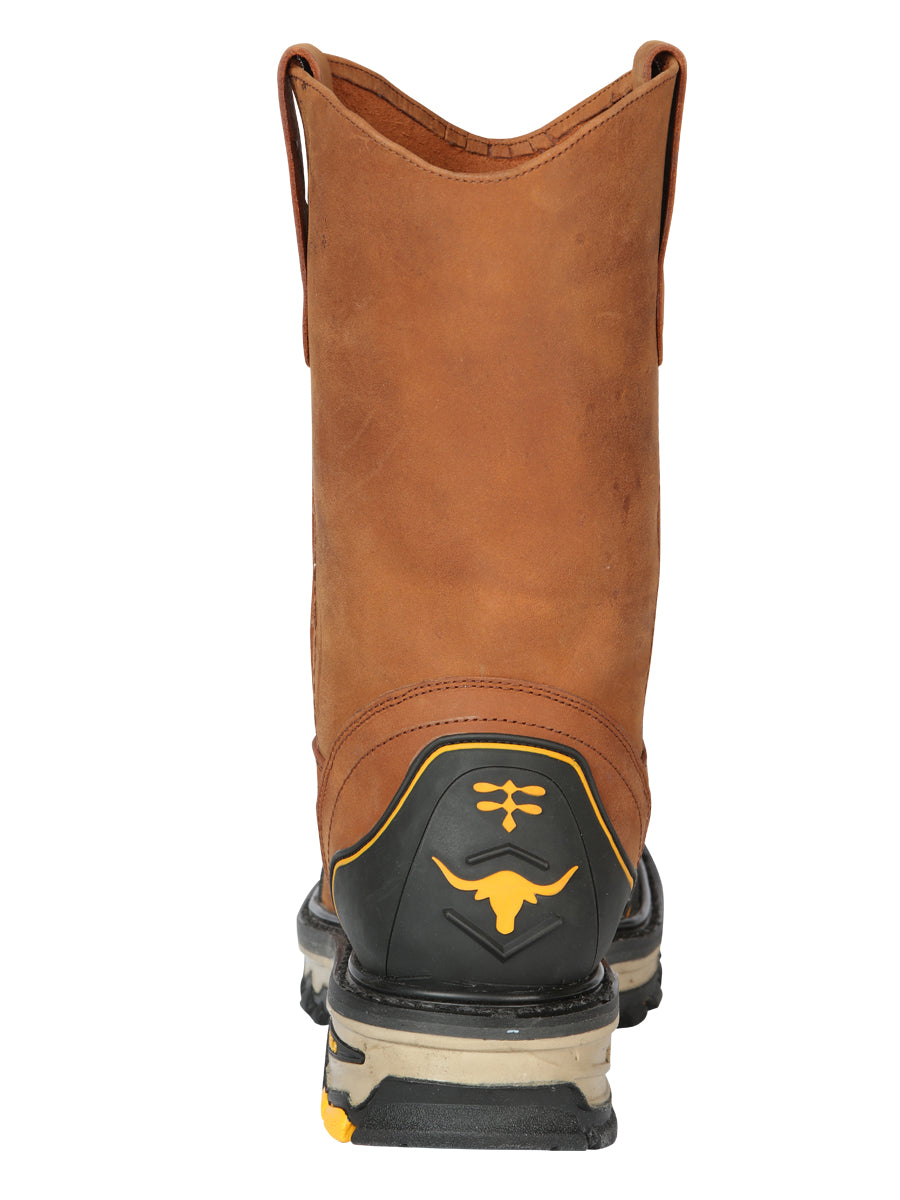 El General Men’s Square Toe Work Boot - Crazy Leather - Kansas 44689