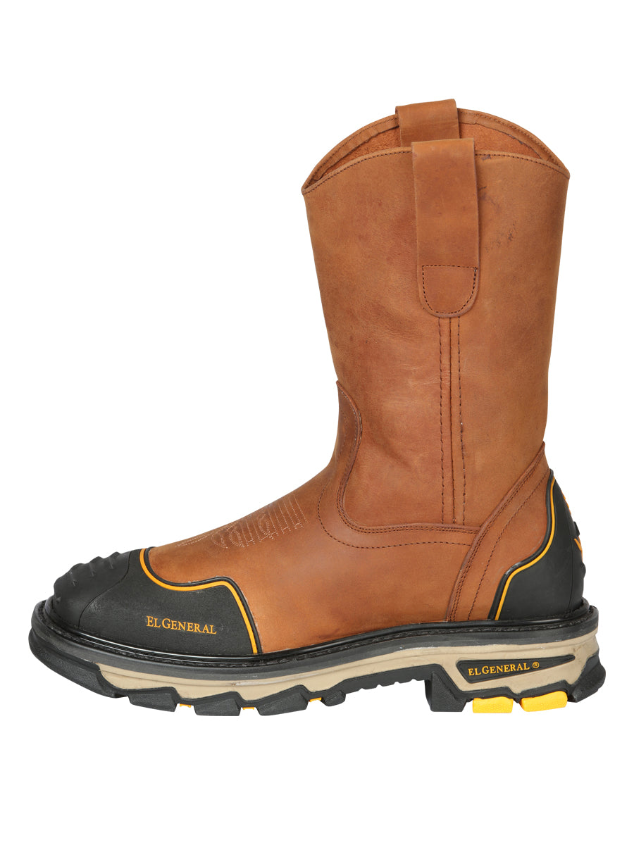 El General Men’s Square Toe Work Boot - Crazy Leather - Kansas 44689