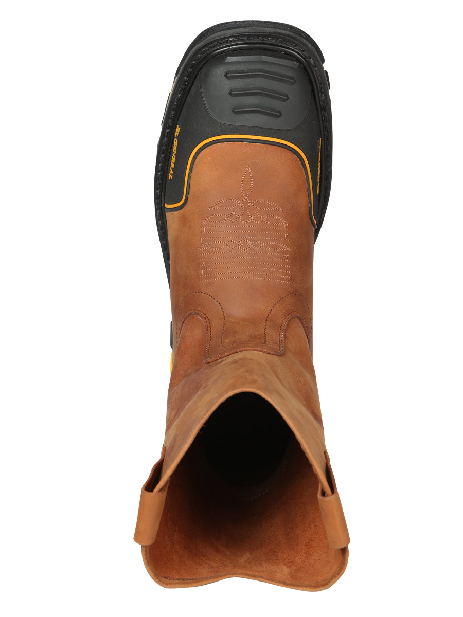 El General Men’s Square Toe Work Boot - Crazy Leather - Kansas 44689