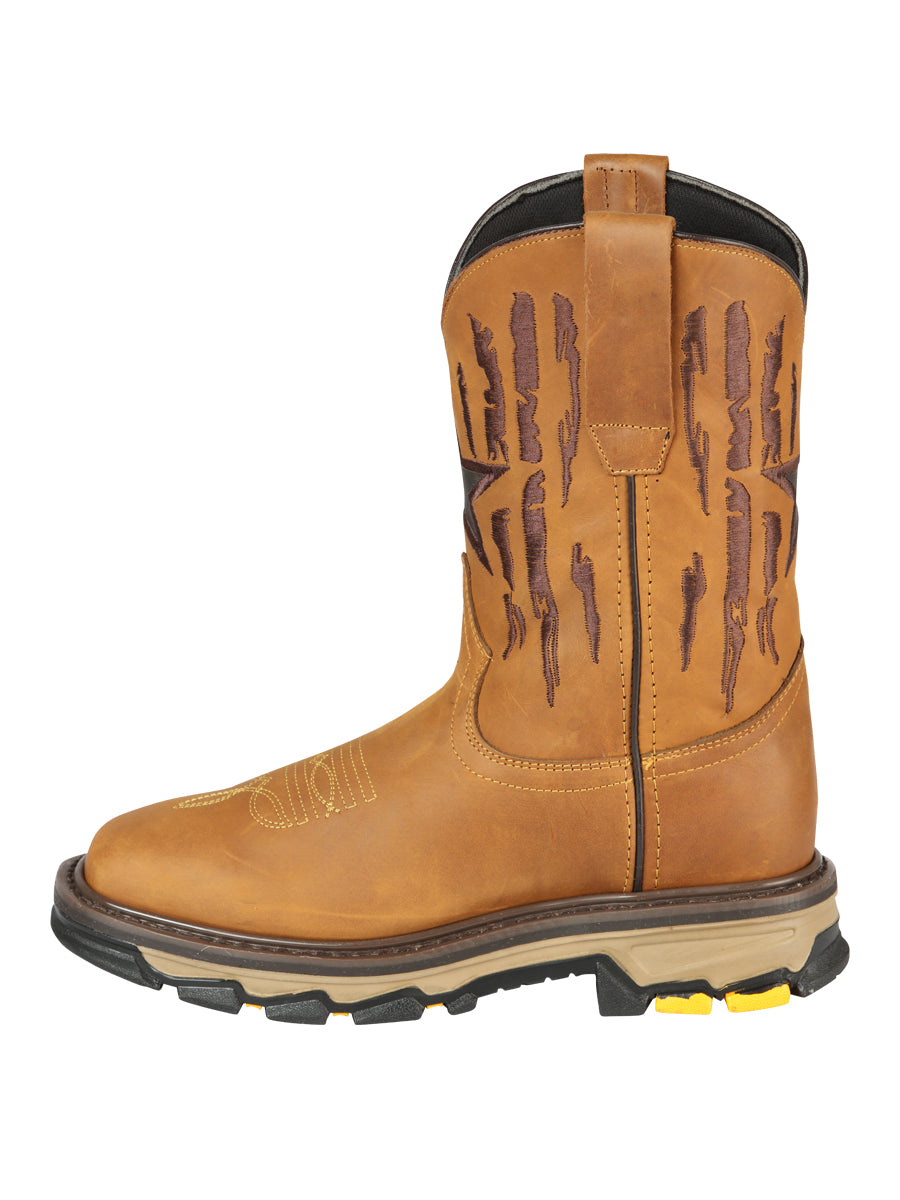 El General Men’s Square Toe Work Boot- Crazy Honey 44690