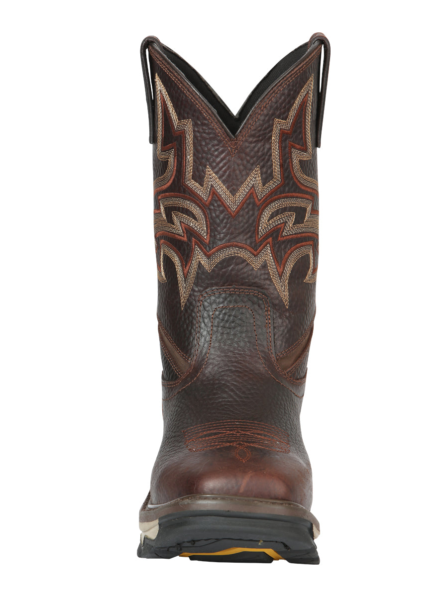 El General Men’s Square Toe Work Boot - Bull Fight Brown 44692