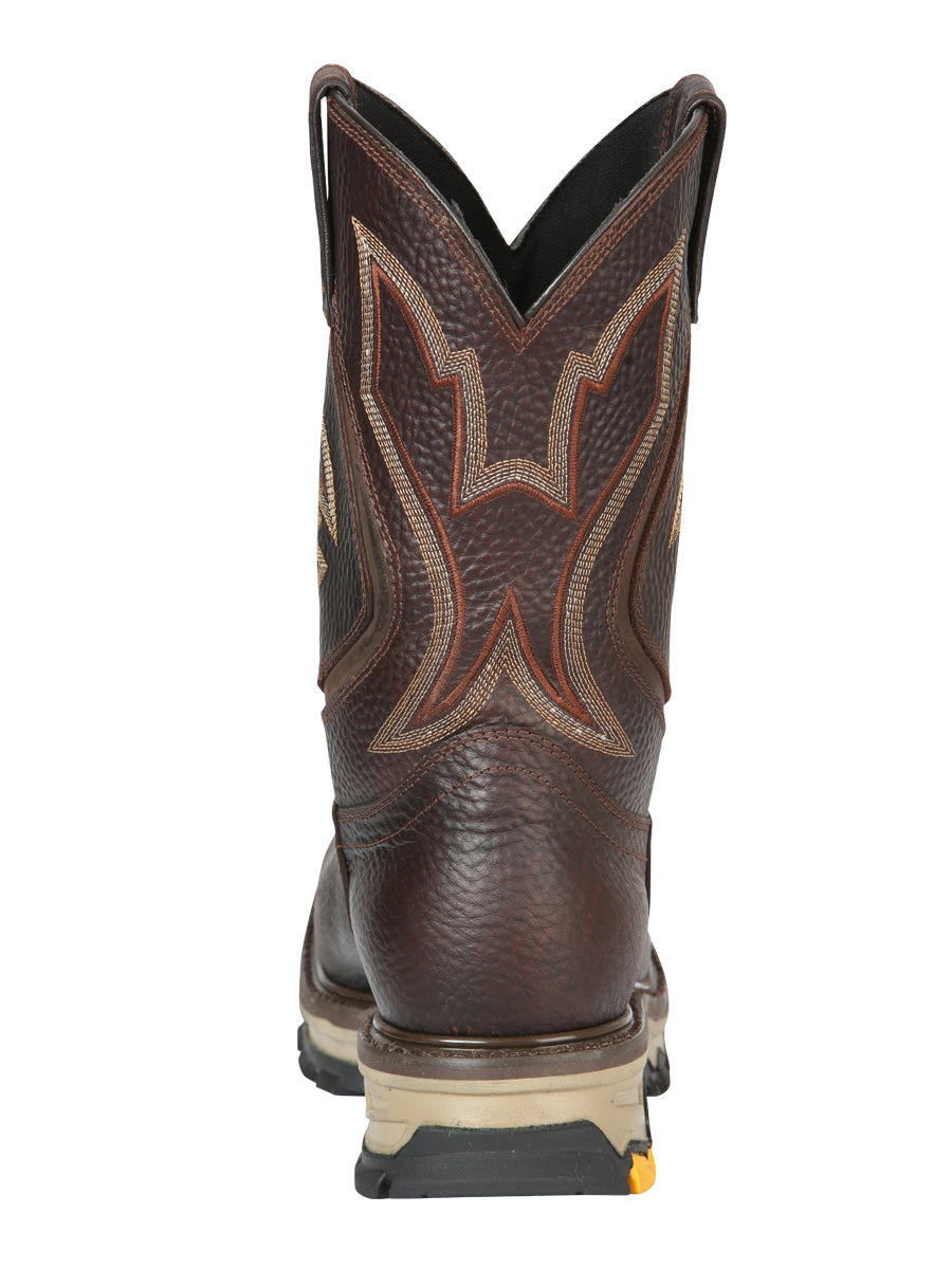 El General Men’s Square Toe Work Boot - Bull Fight Brown 44692