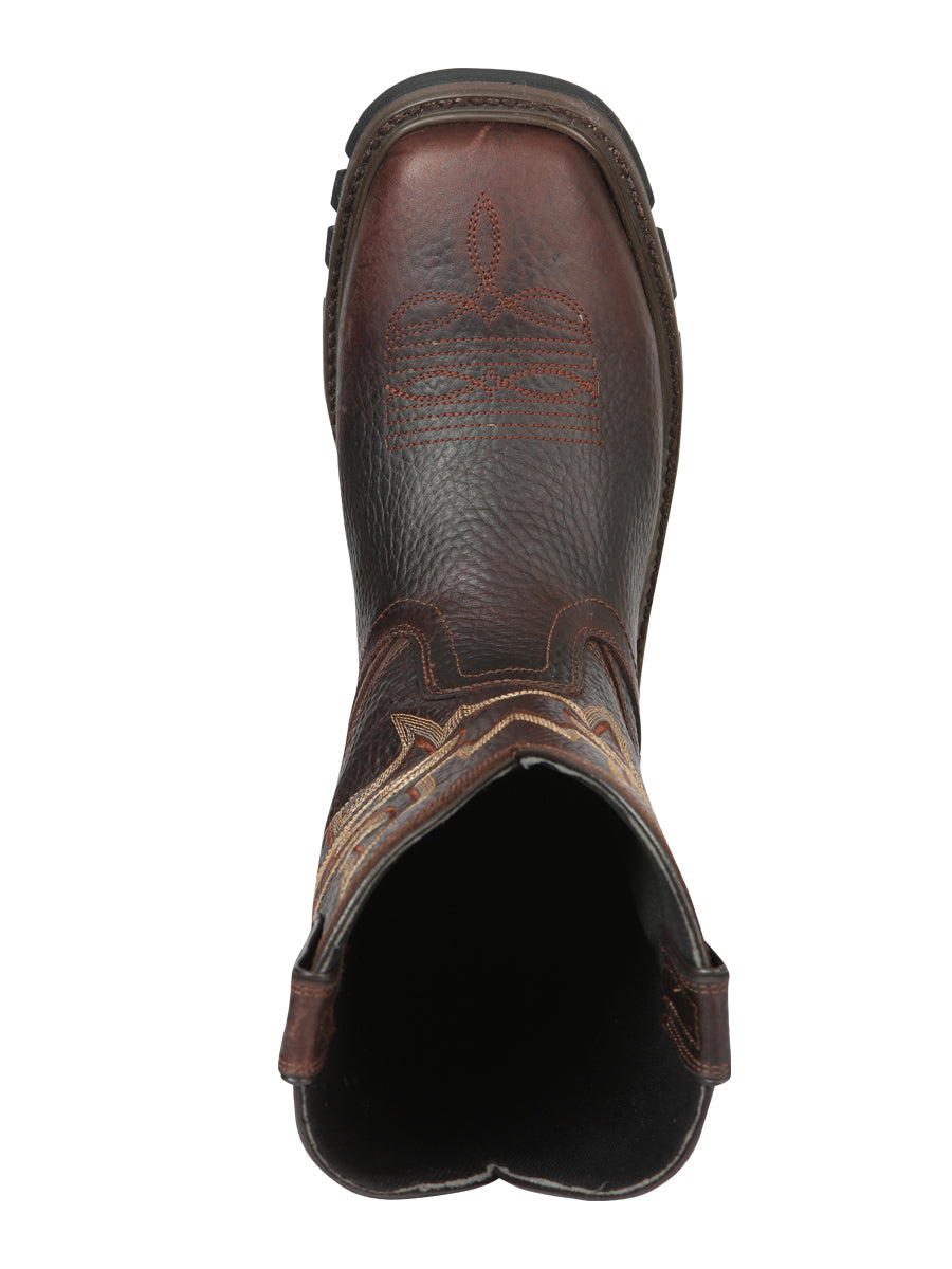 El General Men’s Square Toe Work Boot - Bull Fight Brown 44692