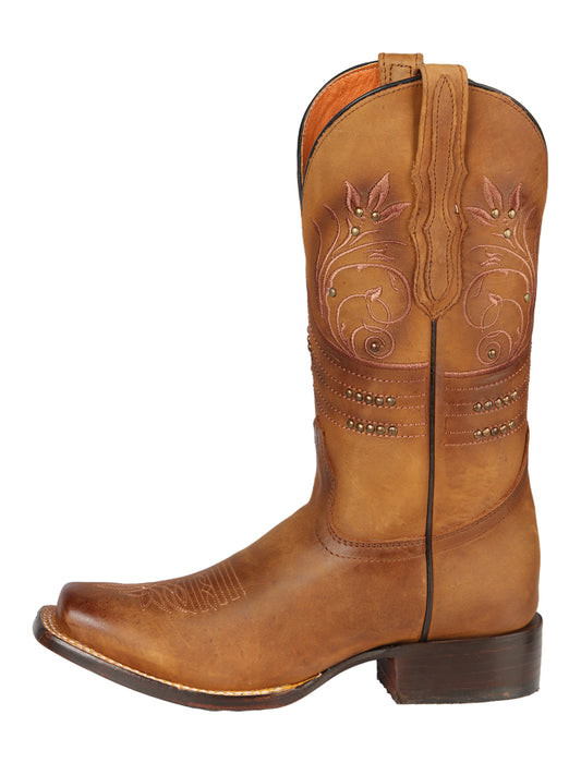El General Women’s Square Toe Cowboy Boot - Crazy Honey 44852