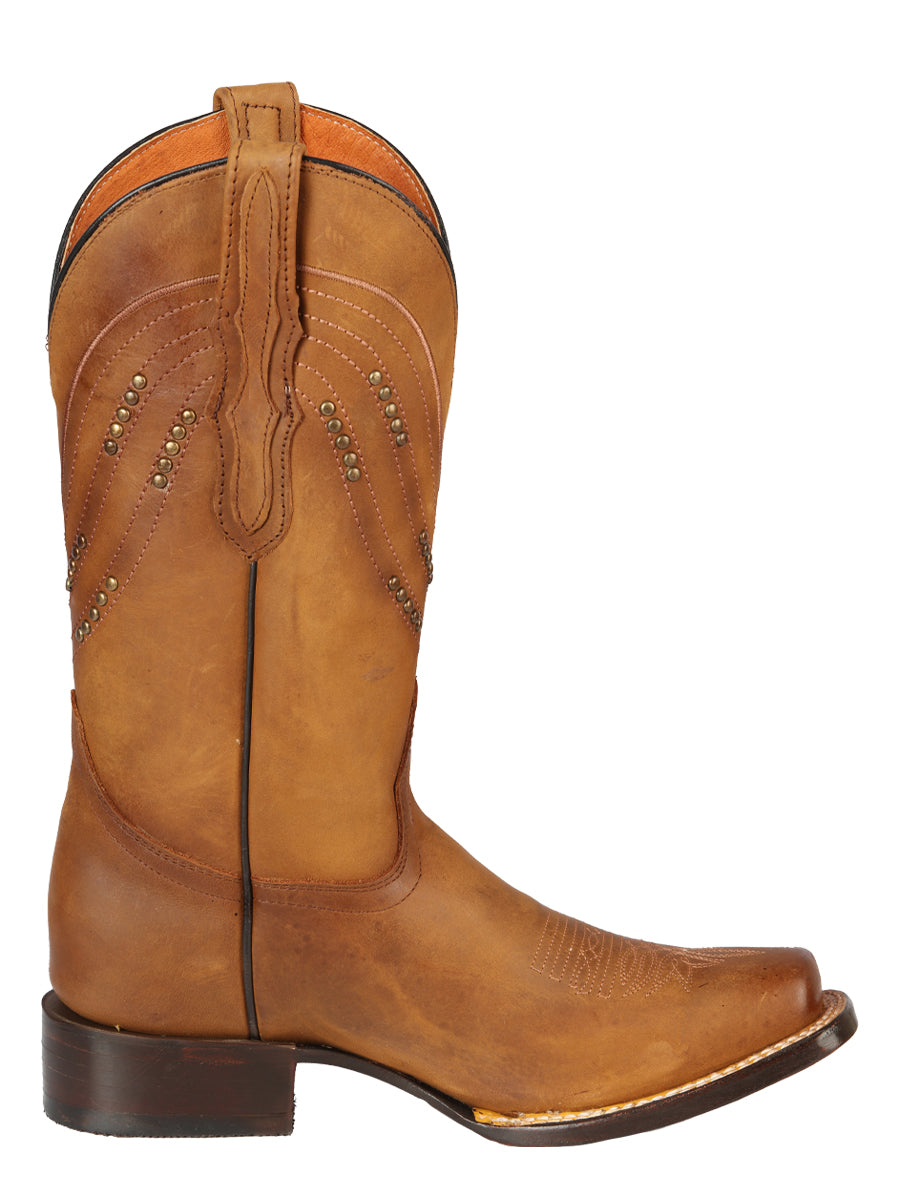 El General Women’s Square Toe Cowboy Boot - Crazy Honey 44852