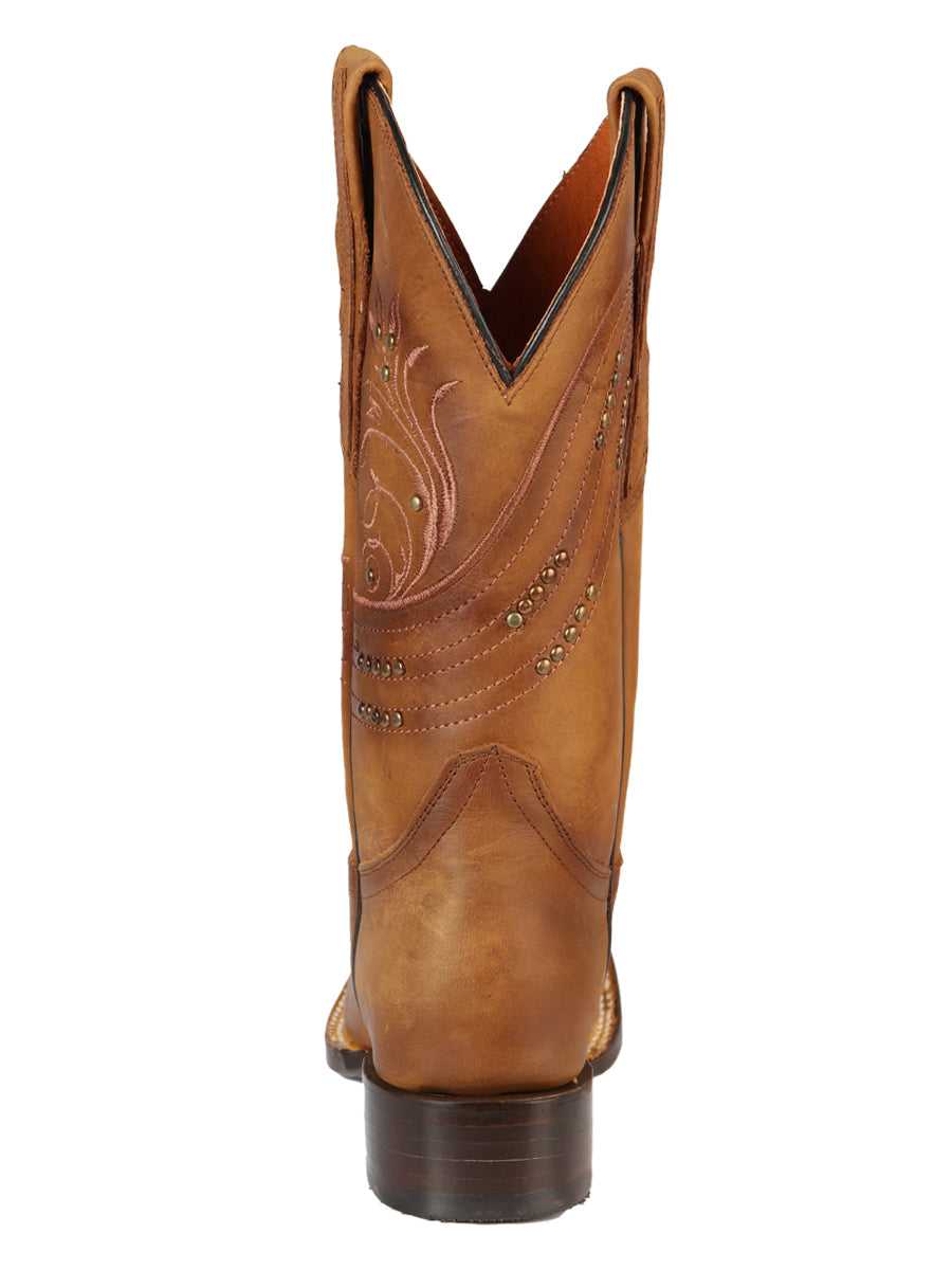 El General Women’s Square Toe Cowboy Boot - Crazy Honey 44852