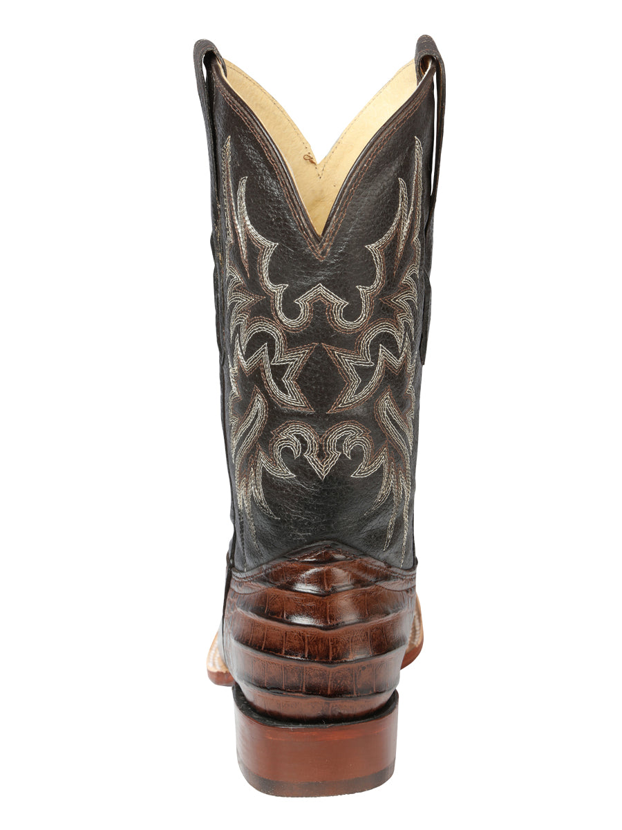 El Señor de los Cielos x El General Men’s Square Toe Boot - Caiman Belly Print - Brown 44937