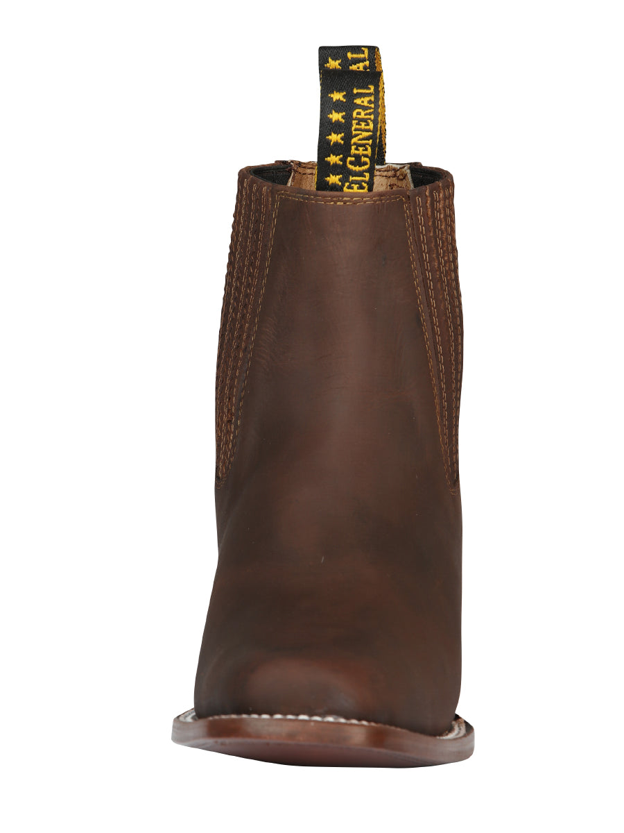 El General Men’s Narrow Square Toe Ankle Boot - Honey 45004