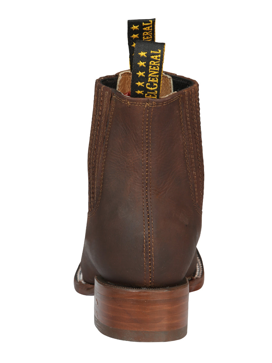 El General Men’s Narrow Square Toe Ankle Boot - Honey 45004