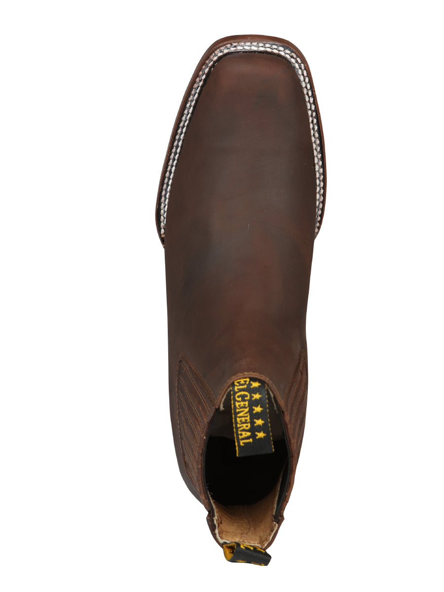 El General Men’s Narrow Square Toe Ankle Boot - Honey 45004