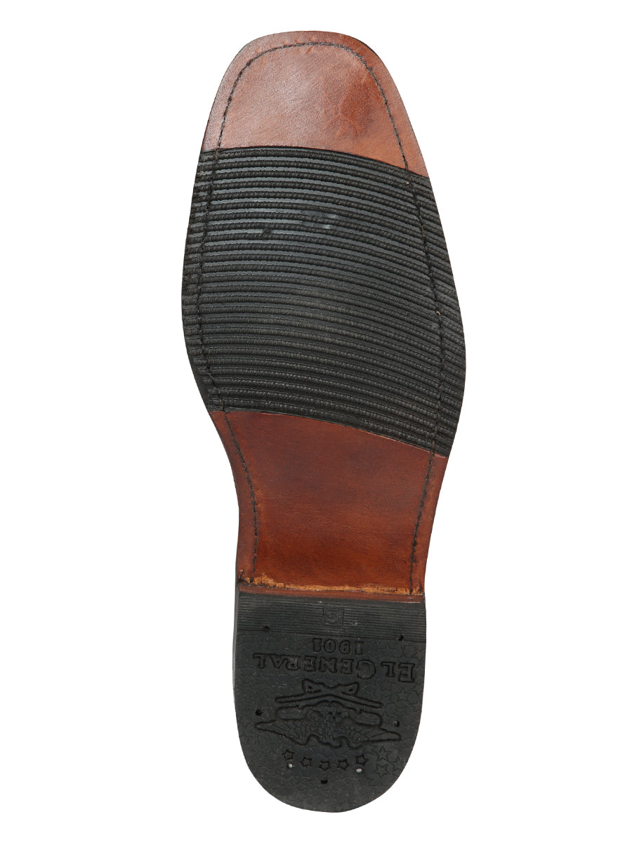 El General Men's Narrow Square Toe Ankle Boot - Honey 45005