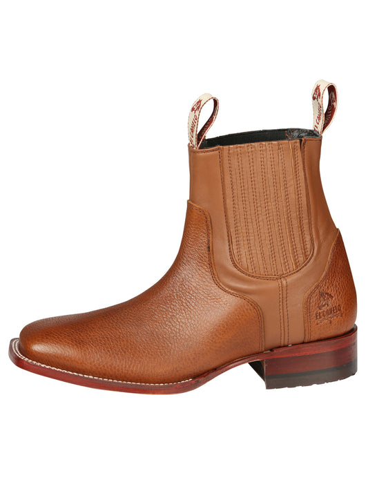 El Canelo Men’s Square Toe Ankle Boots - Caisson Tan 45209